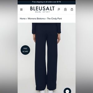 BLEUSALT The Cindy Pant in navy size 1 (0-2)